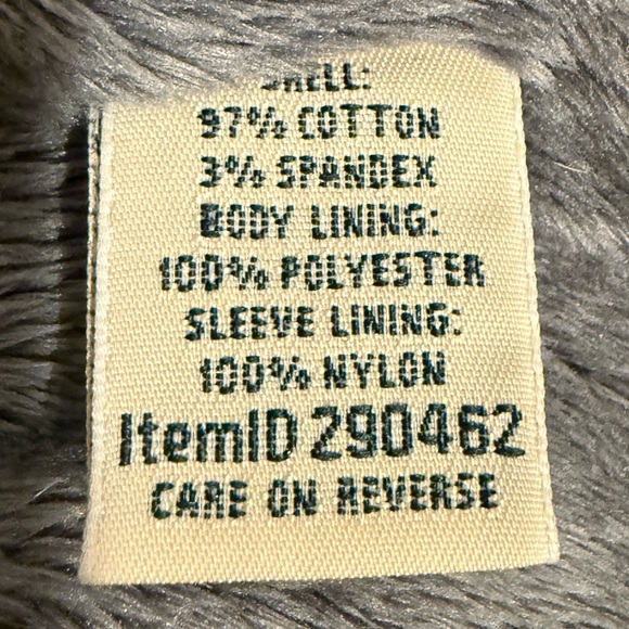 Classic & Super Comfy L.L. Bean Black Utility Chore Jacket w/ Grey “Fur” Lining - Picture 3 of 4